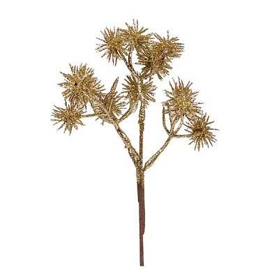 Веточка декоративная YES! Fun Колючка золото глиттер 21 см 973979 