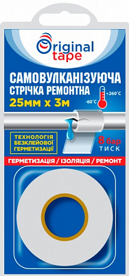 Лента самовулканизирующая ремонтная 25 мм x 3 м ORIGINAL TAPE 