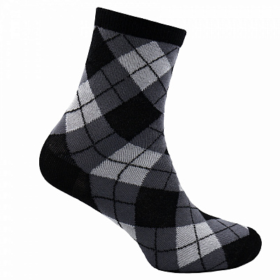 Шкарпетки жіночі Premier Socks в косу клітинку р.23-25 сірий
