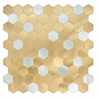 Декоративная панель EMERGO cамоклеющая Шестиугольник Золото Home Inspire 