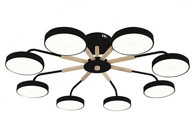 Люстра світлодіодна Victoria Lighting з пультом 145 Вт чорний Land/PL8 black