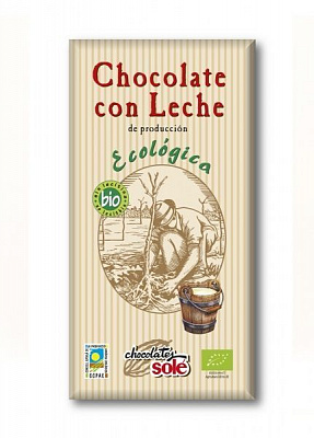 Шоколад Sole молочный 38% какао органический 100 гр