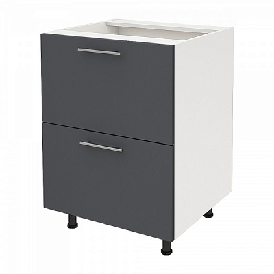 Тумба нижняя Руна МНЯД (1+1) 600x818x520 мм серый пепел РОКО