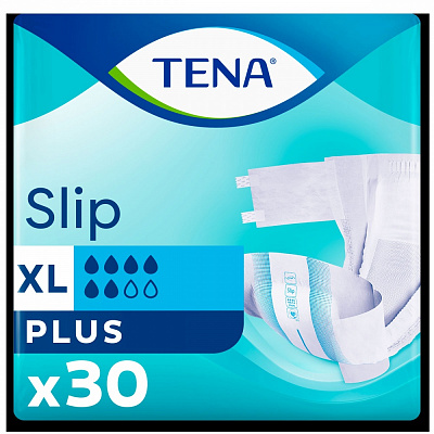 Подгузники TENA Slip Plus XL 30 шт.
