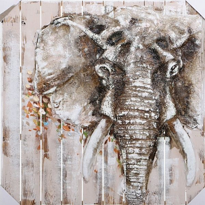 Картина Слон 91x91 см 