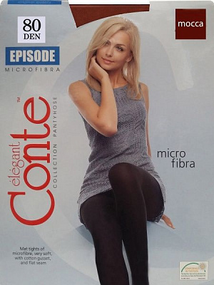 Колготки Conte EPISODE 80 den mocca р. 2 темно-коричневий