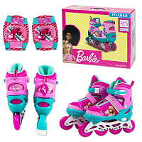 Роликовые коньки Disney Барби RL2113 р. 31-34 розовый