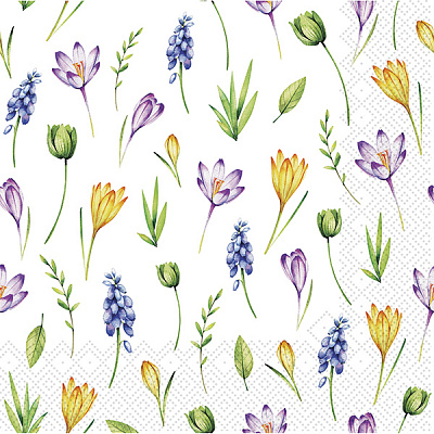 Салфетки столовые Silken Первые цветы 33х33 см 18 шт.