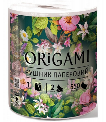 Паперові рушники ORIGAMI 550 відривів двошаровий 1 шт.
