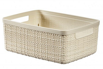 Кошик для зберігання пластиковий Curver 245370 Jute S 5 л кремовий 110x270x200 мм