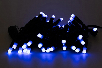 Электрогирлянда синяя с удлинителем светодиодная (LED) 40 ламп 4 м 