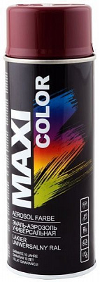 Эмаль Maxi Color аэрозольная RAL 3005 RAL 3005 бордовый глянец 400 мл