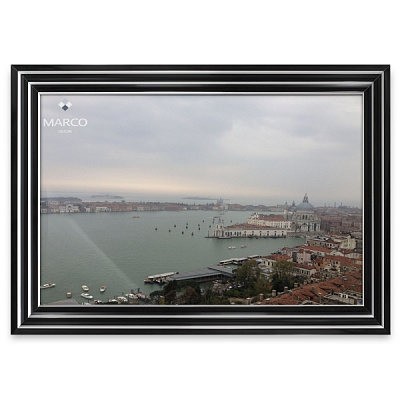 Рамка для фотографии со стеклом MARCO decor 2129 1 фото 21х30 см бело-черный 
