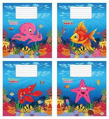Комплект тетрадей Морской мир 12 листов в клетку 20 шт. Мечты сбываются
