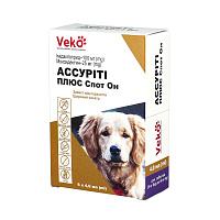Капли противопаразитарные VEKO Ассуріті Плюс Спот Он для собак 25-40 кг