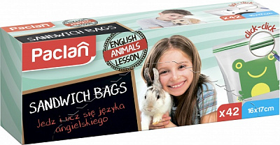 Пакеты для бутербродов Paclan с замком 42 шт.