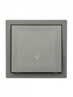 Кнопка дзвінка одноклавішний Lezard LETO платина металік 752-3500-103