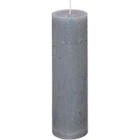 Свеча Рустик цилиндр серый 5,5x20 см Luna