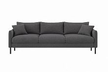 Диван прямой SOFYNO ВЕСТА ДЛ Gemma 97 черный 215x108x820 мм