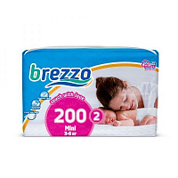 Подгузники Brezzo детские Mini 200 шт.