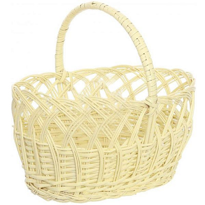 Корзина плетеная 33х24х30 см 1373 желтая