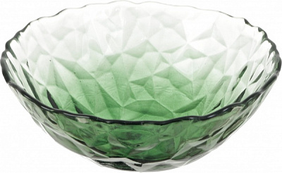 Блюдо глубокое Topaz 16 см темно-зеленое/прозрачное Dekor Cam 