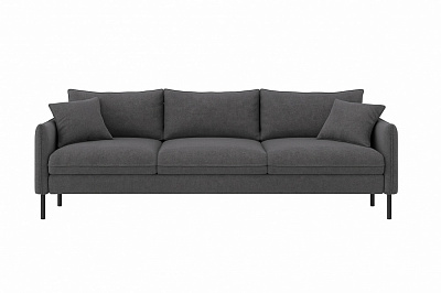 Диван прямой SOFYNO ВЕСТА ДЛ Gemma 97 черный 215x108x820 мм