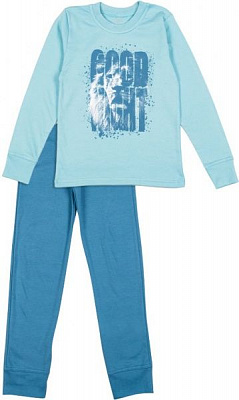 Пижама для мальчиков Фламинго р.140 бирюзовый с ментоловым 249-212 