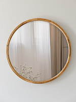 Зеркало настенное Luxury Wood Perfection Slim ясень темный D800 мм 