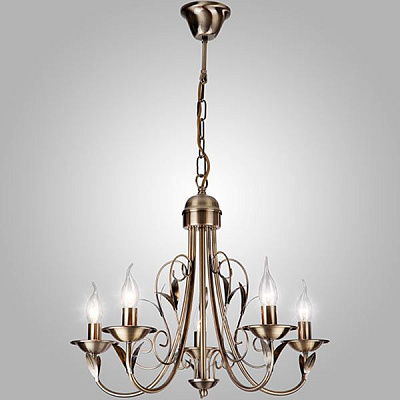 Люстра подвесная Strotskis Afina 5x60 Вт E14 античная бронза 60050/5 