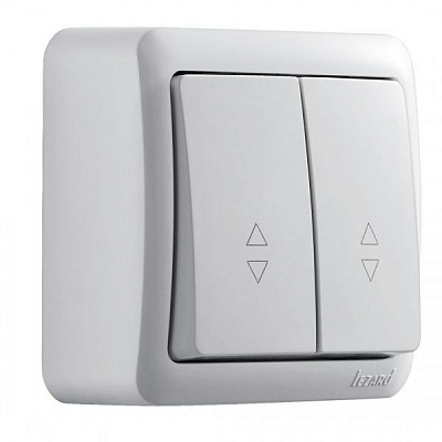 Выключатель проходной двухклавишный Lezard Viola 16 А 250В белый 751-0200-106