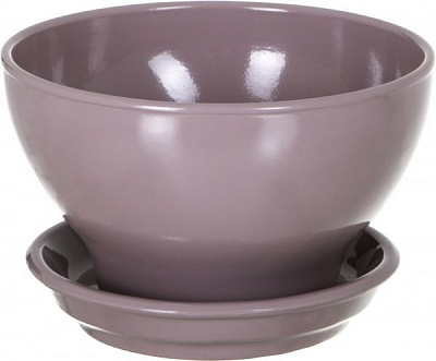 Горщик керамічний Оріана-Запоріжкераміка Бонсайниця глянець круглий 1л (016-0-058) аметист