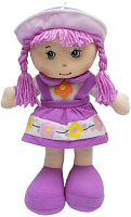 Лялька Девілон 860791 м'яконабивна з вишитим обличчям 36 см фіолетова