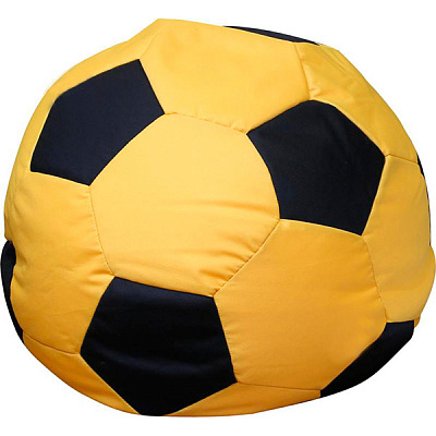 Кресло-мешок Мяч L желтый с черным 
