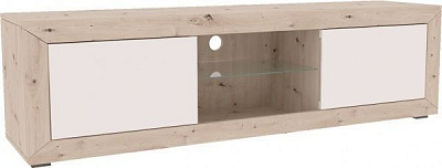 Тумба под ТВ Venture 140 белый / дуб артисан 