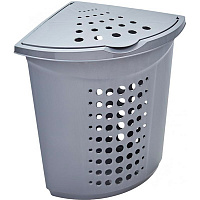 Корзина для белья Алеана 548х408х403 мм серый 