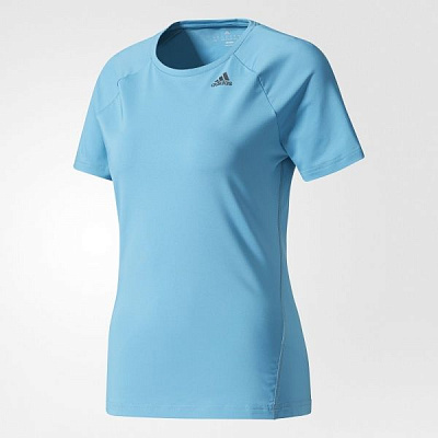 Футболка Adidas D2M Tee Solid BQ5826 S голубой