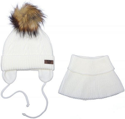 Комплект шапка + снуд Mari-Knit 0843 р.48-50 шампань