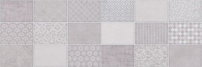 Плитка Allore Group Soft Concrete Pattern Grey W\DEC M R Satin 25x75