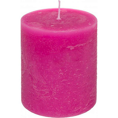 Свічка Циліндр Рустик фуксія 120 мм