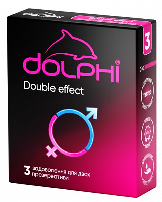 Презервативы Dolphi Double effect 3 шт.
