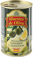 Оливки Maestro De Oliva фаршированные пастой из лимона 300 г