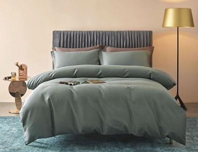 Комплект постельного белья Mono green D двухспальный зеленый La Nuit 