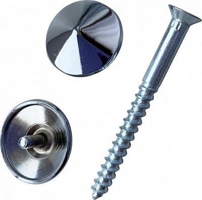 Держатель для зеркала D18/4x30 сферический хром 4 шт. Expert Fix