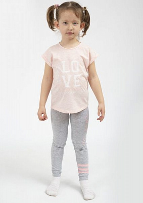 Комплект для девочек Roksana Active р.152-158 серый с розовым №0020/12146 