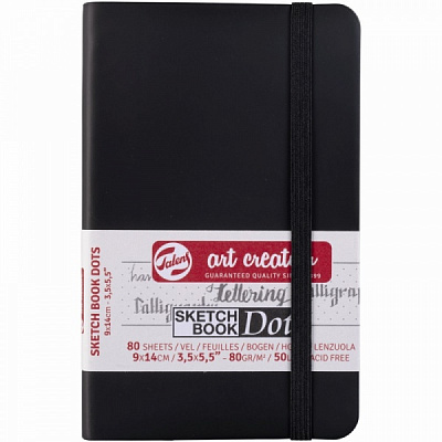Блокнот для графики Rosa Talent Talens Art Creation Dots 9х14 см черный 9314401M 