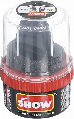 Крем для обуви SHOW с натуральним воском 50 мл черный