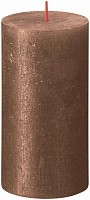 Свеча Рустик столбик SHIMMER 130/68 медь Bolsius