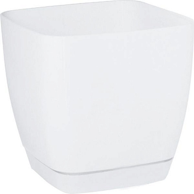 Вазон пластиковий Form Plastic Тоскана Квадро-19 квадратний 5л білий (0734-011)