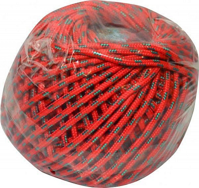 Шнур поліпропіленовий 5 мм 30 м червоно-зелений 0,1 кг